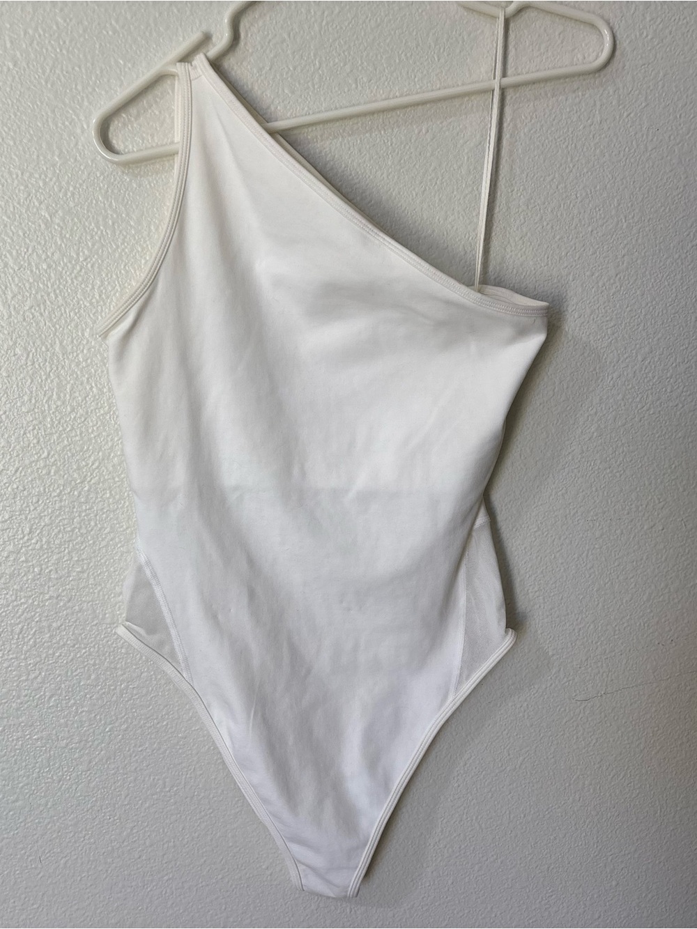 Nike White One-Shoulder body suit